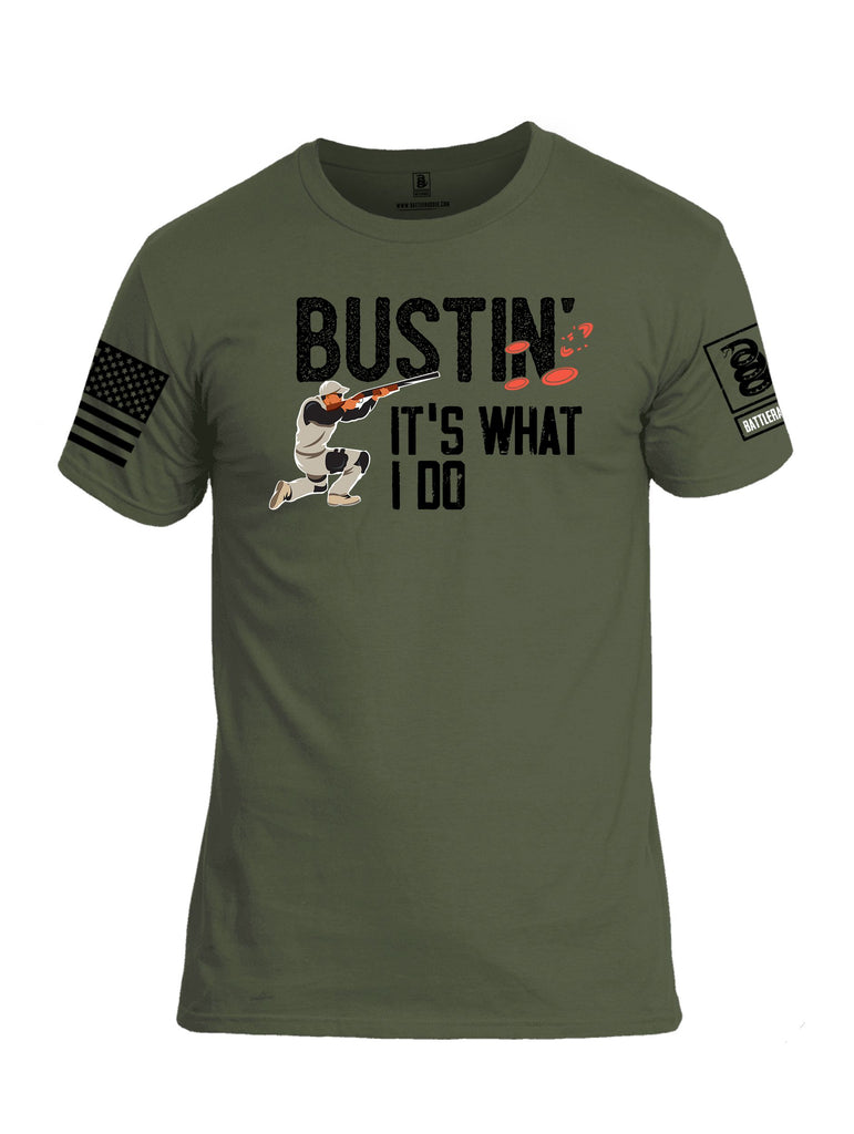 Battleraddle Bustin Clays Black Sleeves Men Cotton Crew Neck T-Shirt