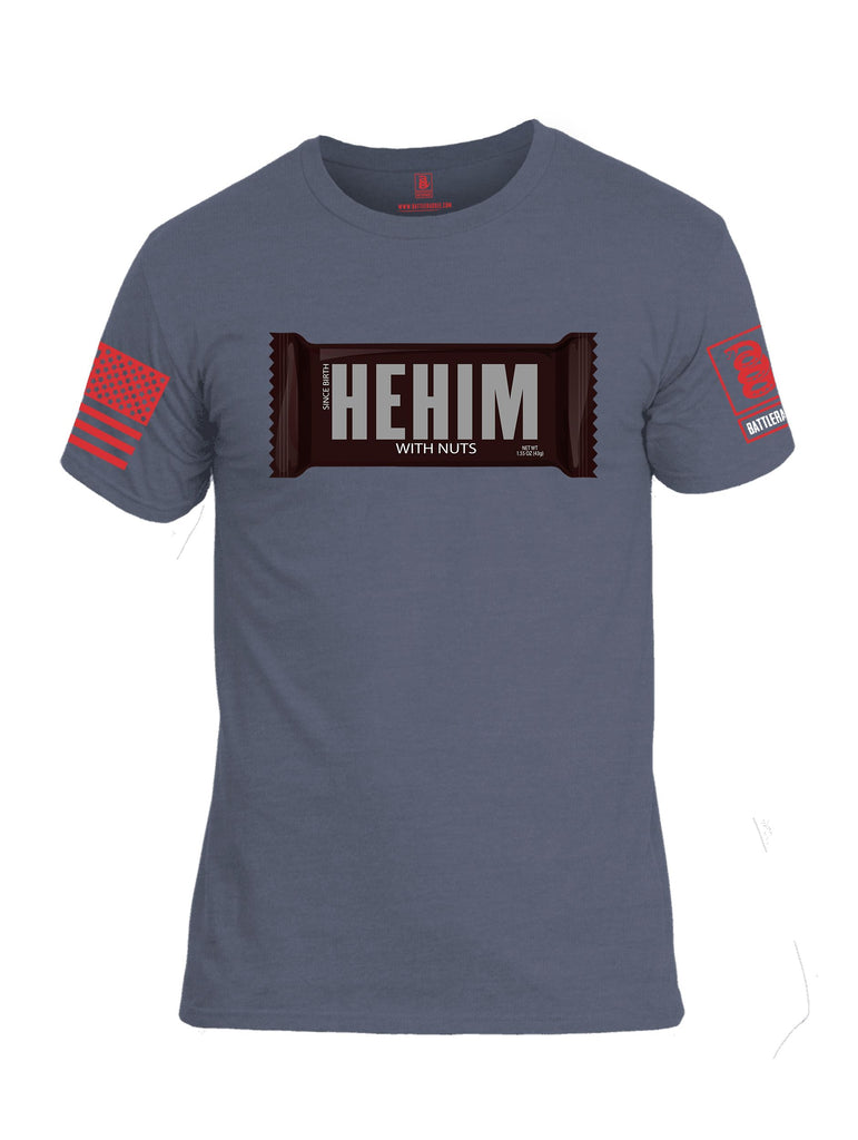 Battleraddle Hehim Choco Bar  Red Sleeves Men Cotton Crew Neck T-Shirt