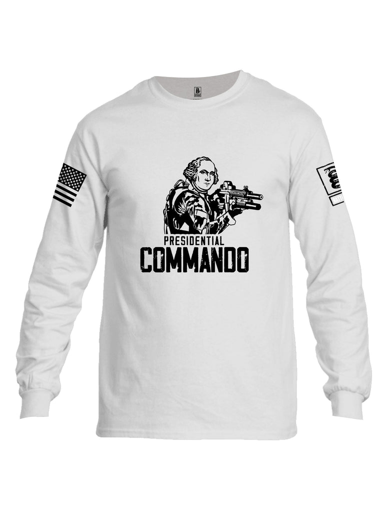 Battleraddle Presidential Commando Black Sleeves Men Cotton Crew Neck Long Sleeve T Shirt