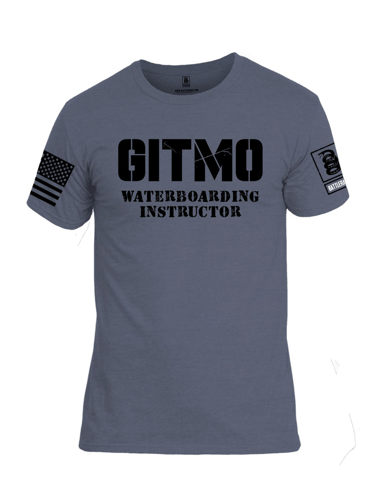 Battleraddle Gitmo Waterboarding Instructor Black Sleeves Men Cotton Crew Neck T-Shirt