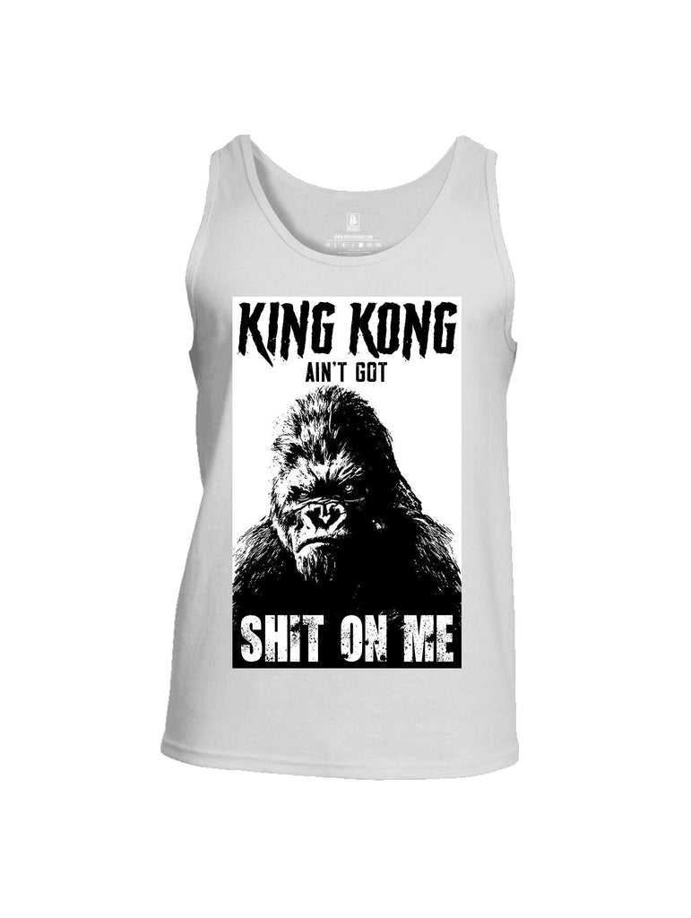 Battleraddle King Kong Ain'T Got Shit On Me White Sleeves Men Cotton Cotton Tank Top