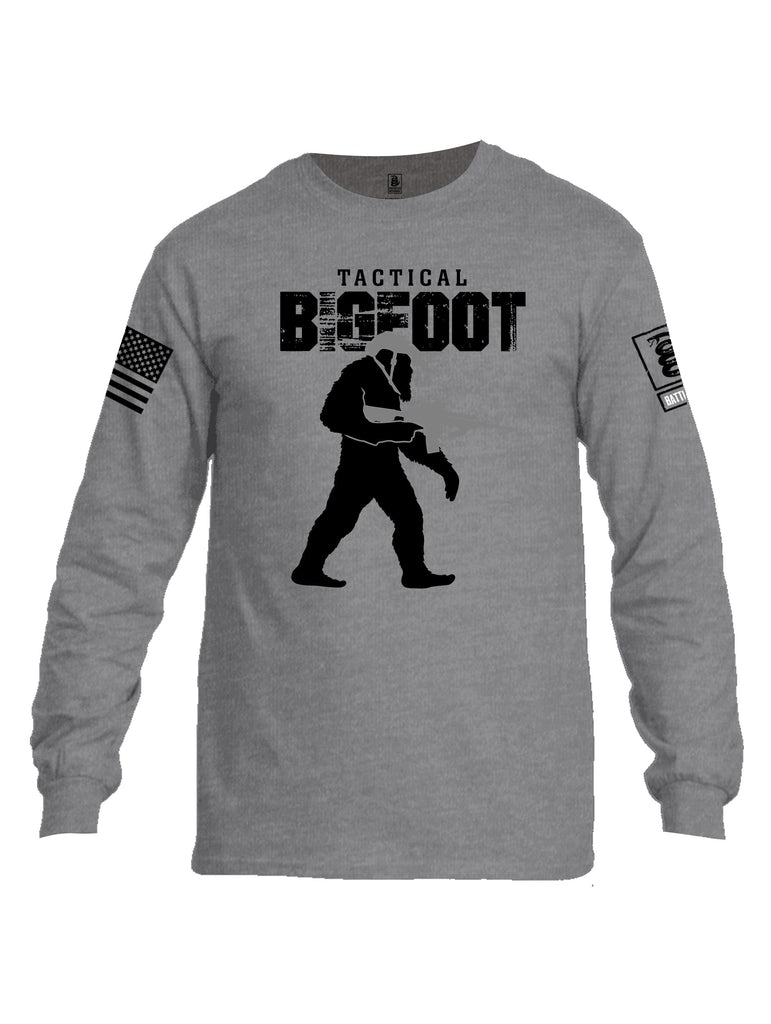 Battleraddle Tactical Bigfoot Black Sleeves Men Cotton Crew Neck Long Sleeve T Shirt