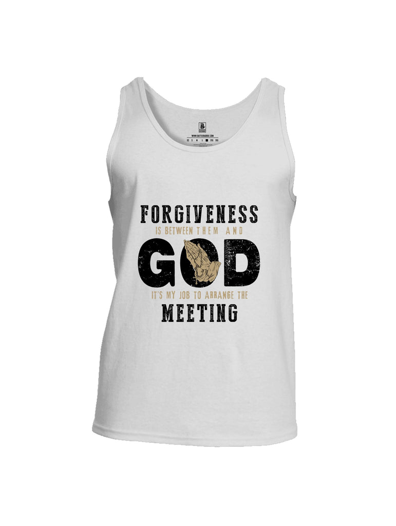 Battleraddle Forgiveness Is Between Them  Black Sleeves Men Cotton Cotton Tank Top