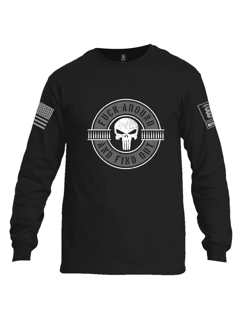 Battleraddle Faafo Punisher Grey Sleeves Men Cotton Crew Neck Long Sleeve T Shirt