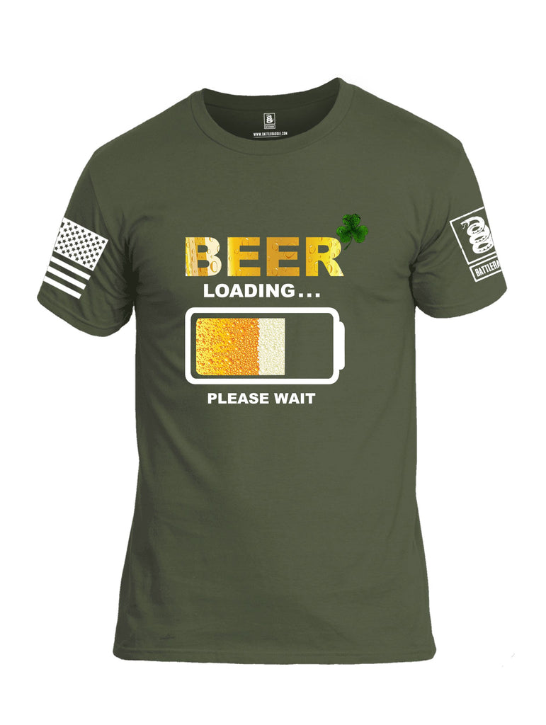 Battleraddle Beer White Sleeves Men Cotton Crew Neck T-Shirt