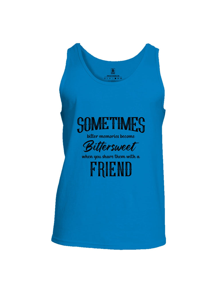 Battleraddle Sometimes Bitter Memories Become Bittersweet Black Sleeves Men Cotton Cotton Tank Top