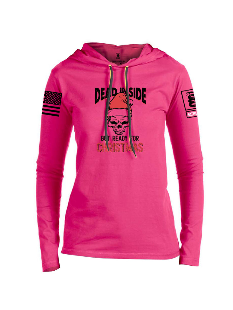 Battleraddle Dead Inside Black Sleeves Women Cotton Thin Cotton Lightweight Hoodie