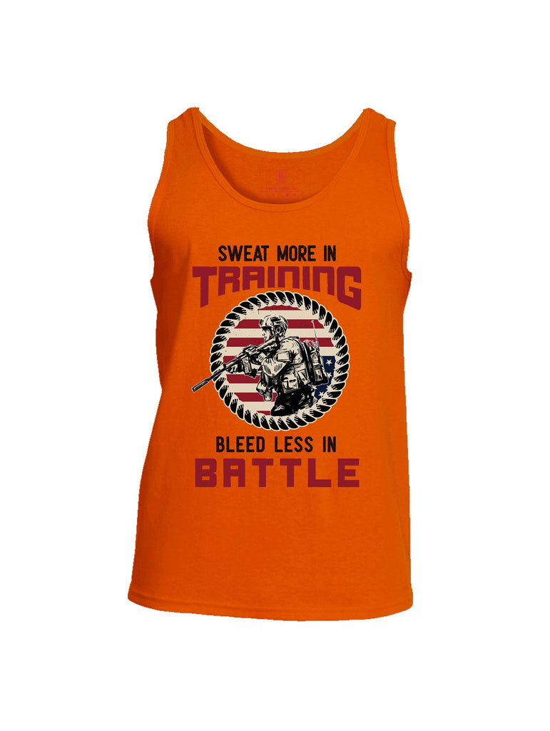 Battleraddle Sweat More In Training  Red Sleeves Men Cotton Cotton Tank Top