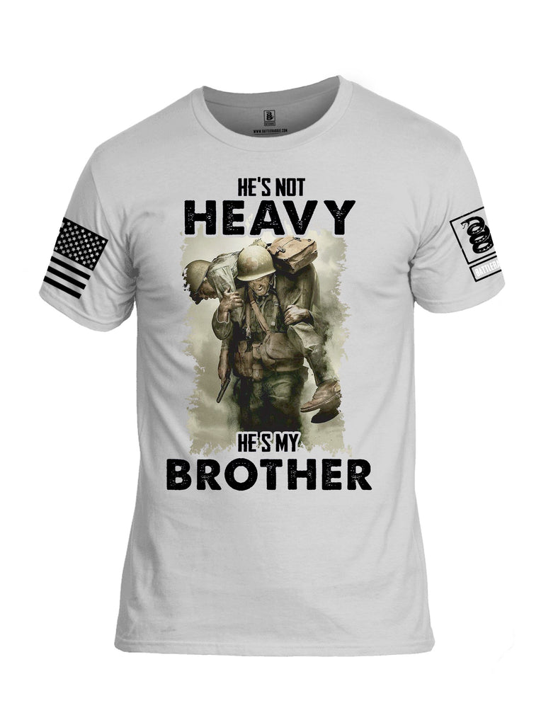 Battleraddle He'S Not Heavy He'S My Brother Black Sleeves Men Cotton Crew Neck T-Shirt
