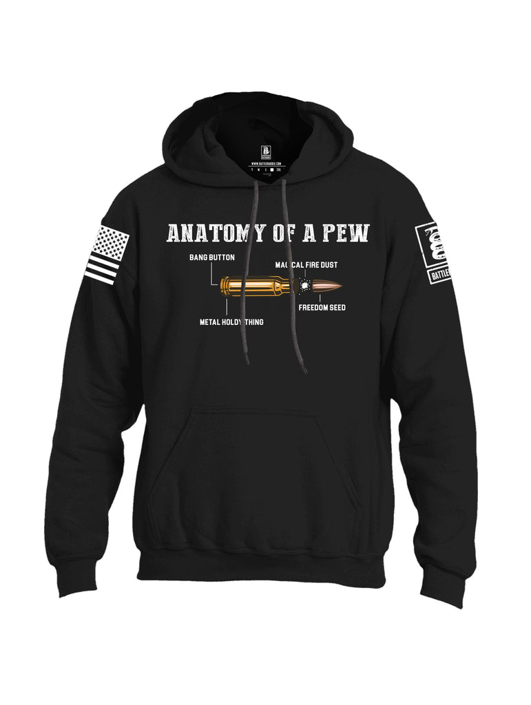 Battleraddle Anatomy Of A Pew White Sleeves Uni Cotton Blended Hoodie With Pockets