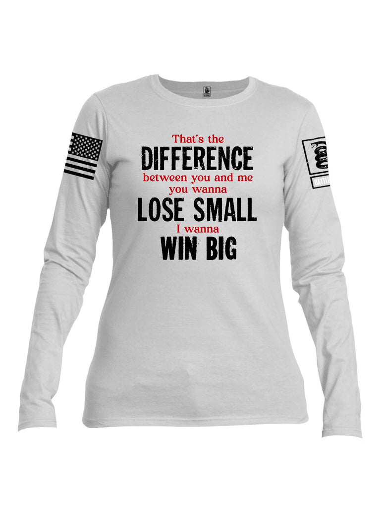 Battleraddle That'S The Difference Black Sleeves Women Cotton Crew Neck Long Sleeve T Shirt