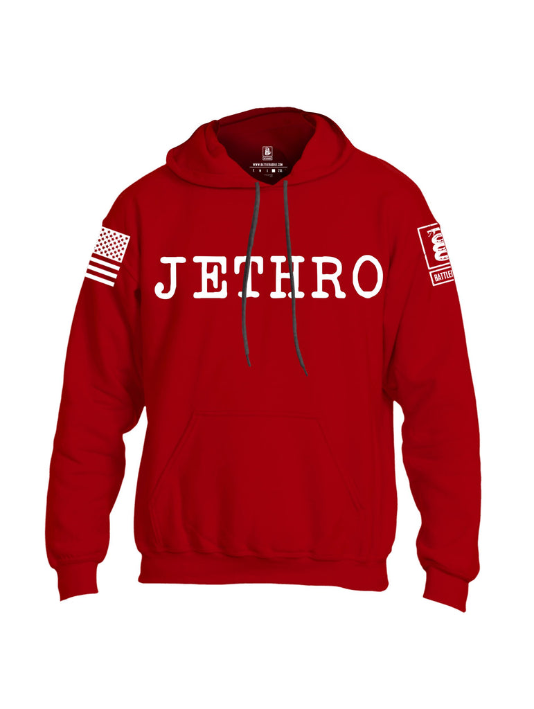 Battleraddle Jethro  White Sleeves Uni Cotton Blended Hoodie With Pockets