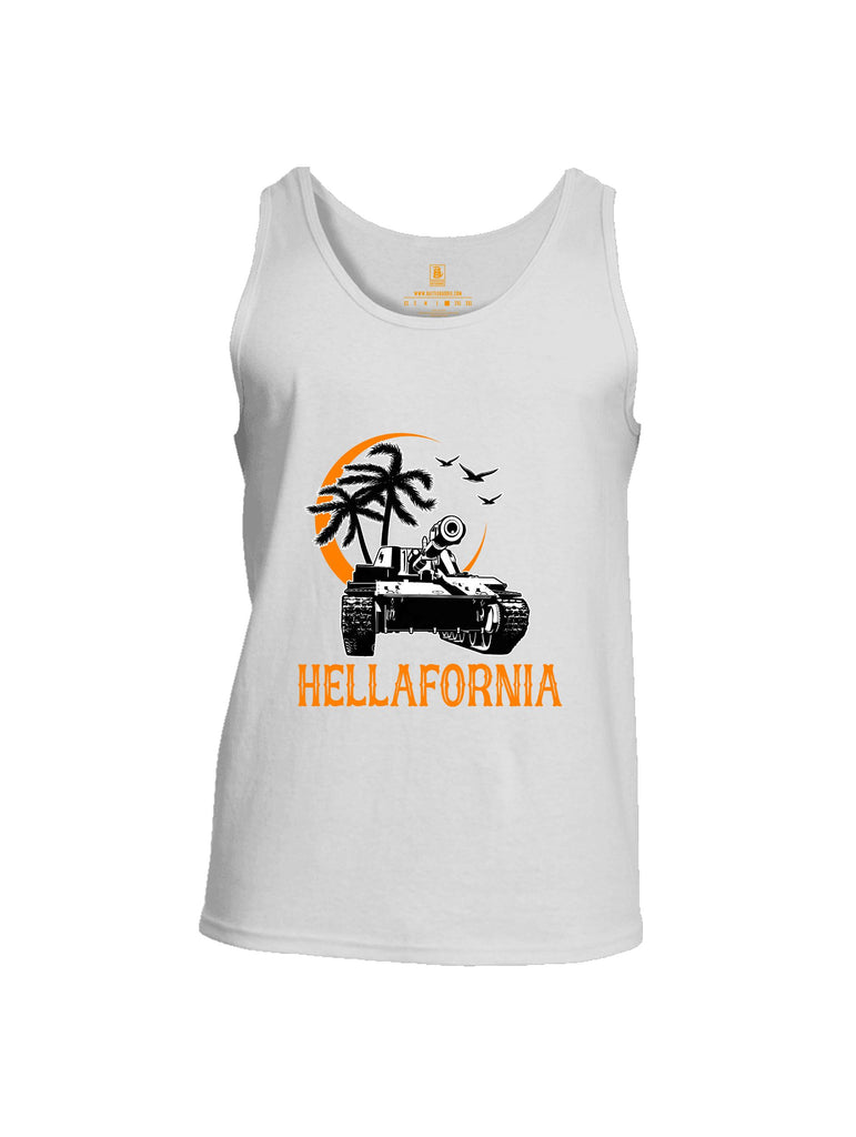 Battleraddle Hellafornia Orange Sleeves Men Cotton Cotton Tank Top