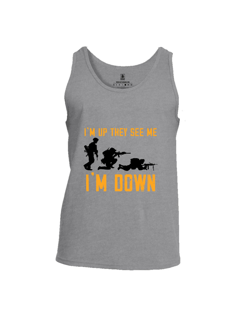 Battleraddle Im Up They See Me   Black Sleeves Men Cotton Cotton Tank Top