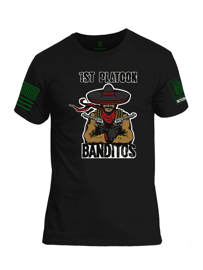 Battleraddle 1St Platoon Banditos Dark Green Sleeves Men Cotton Crew Neck T-Shirt