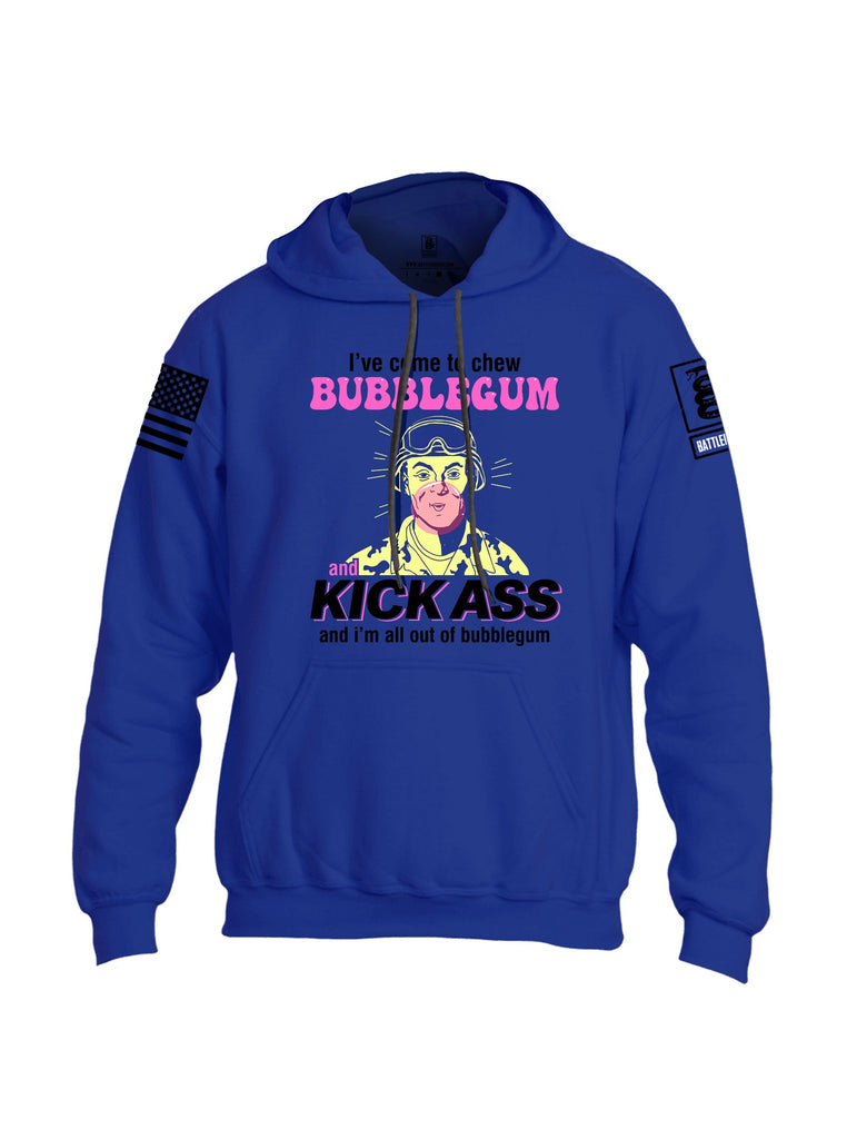 Battleraddle Ive Come To Chew Bubblegum  Black Sleeves Uni Cotton Blended Hoodie With Pockets