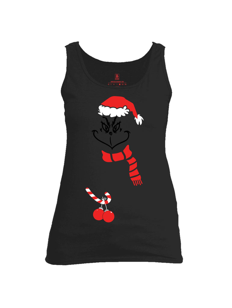 Battleraddle Grinch Christmas Balls Red Sleeves Women Cotton Cotton Tank Top