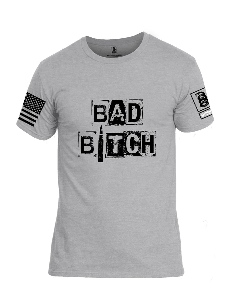 Battleraddle Bad Bitch Black Sleeves Men Cotton Crew Neck T-Shirt