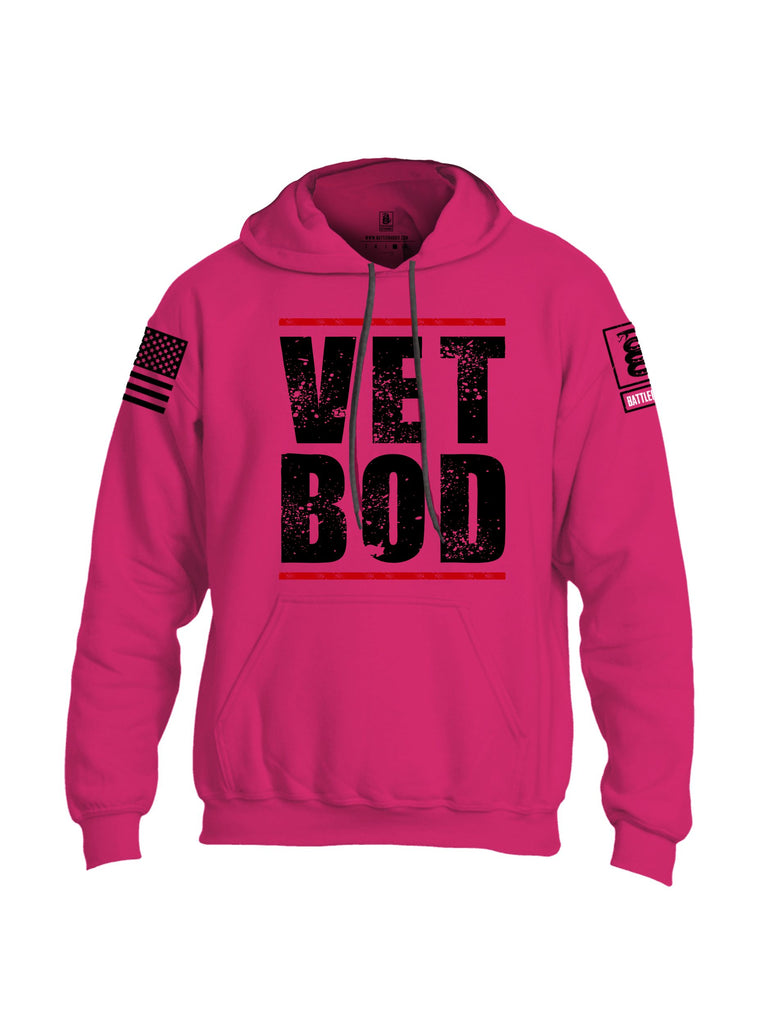 Battleraddle Vet Bod  Black Sleeves Uni Cotton Blended Hoodie With Pockets