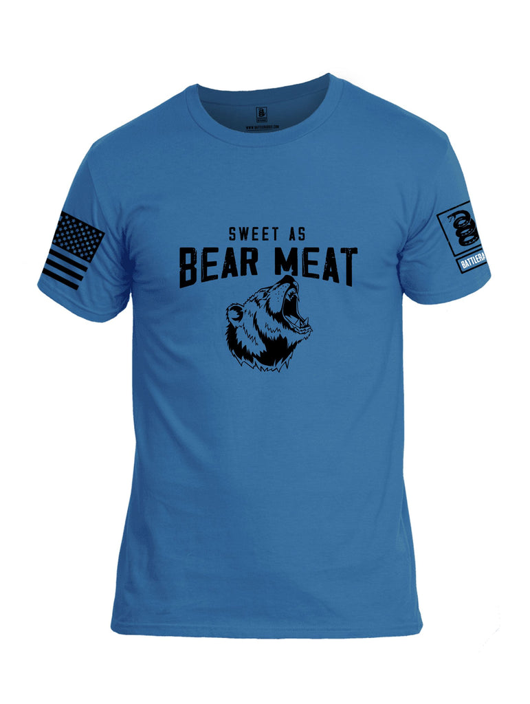Battleraddle Sweet As Bear Meat Black Sleeves Men Cotton Crew Neck T-Shirt