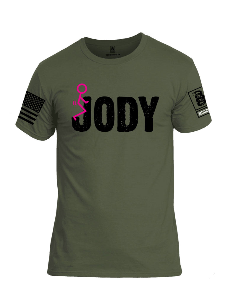 Battleraddle F Jody Black Sleeves Men Cotton Crew Neck T-Shirt