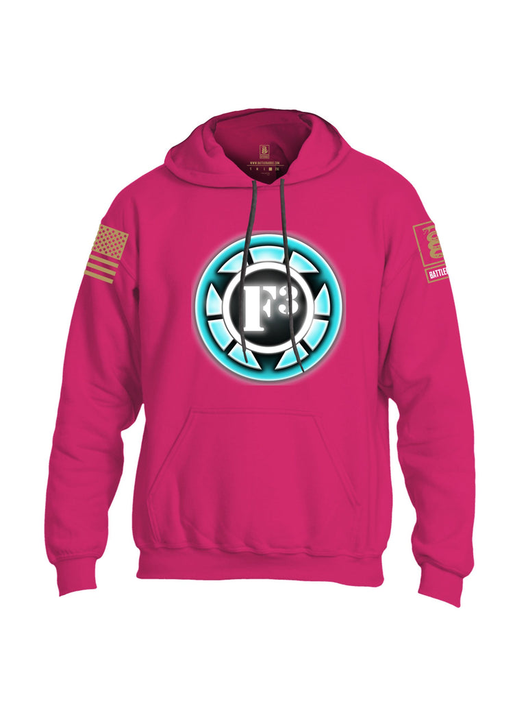Battleraddle F3 Iron Man Brass Sleeves Uni Cotton Blended Hoodie With Pockets