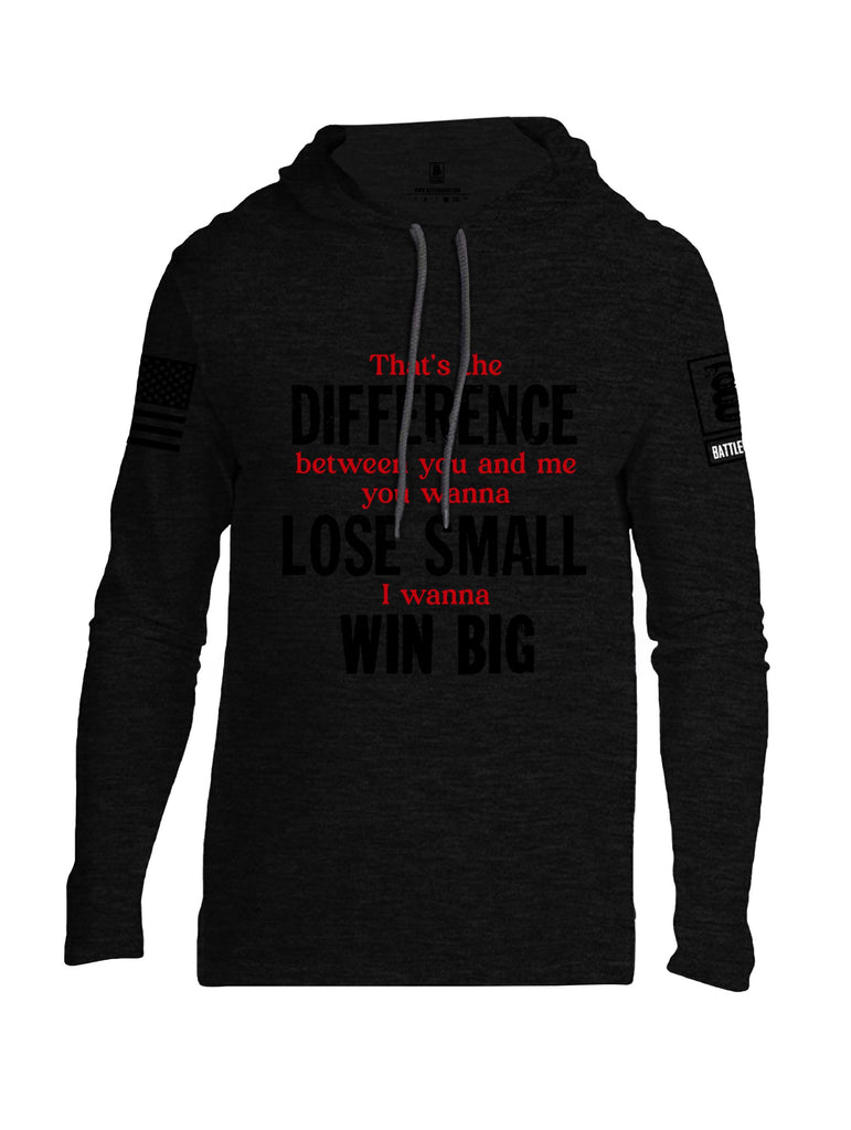 Battleraddle That'S The Difference Black Sleeves Men Cotton Thin Cotton Lightweight Hoodie