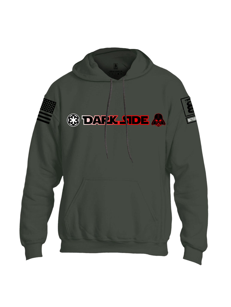 Battleraddle Darkside Black Sleeves Uni Cotton Blended Hoodie With Pockets