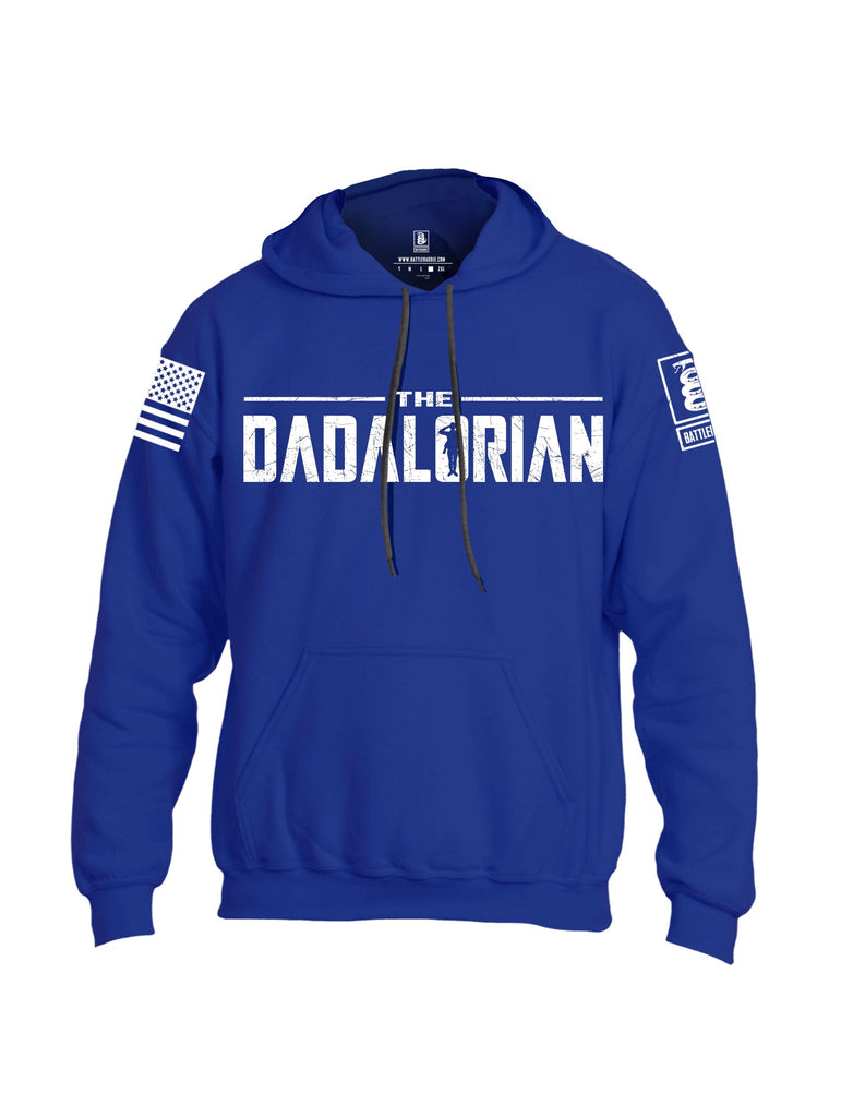 Battleraddle The Dadalorian  White Sleeves Uni Cotton Blended Hoodie With Pockets