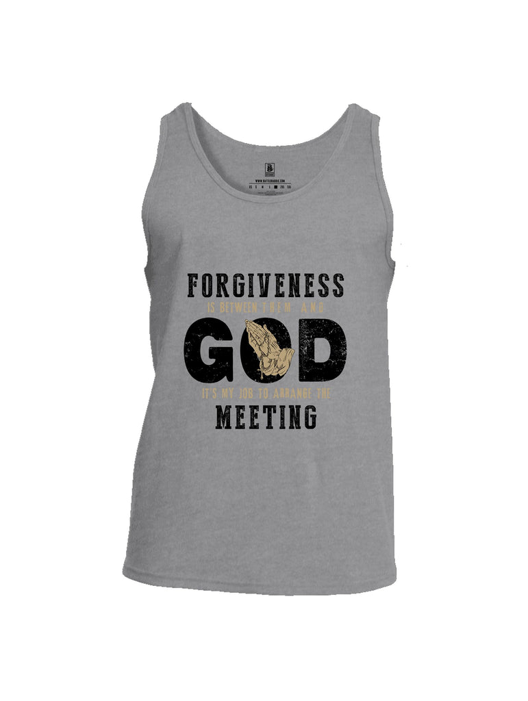 Battleraddle Forgiveness Is Between Them  Black Sleeves Men Cotton Cotton Tank Top