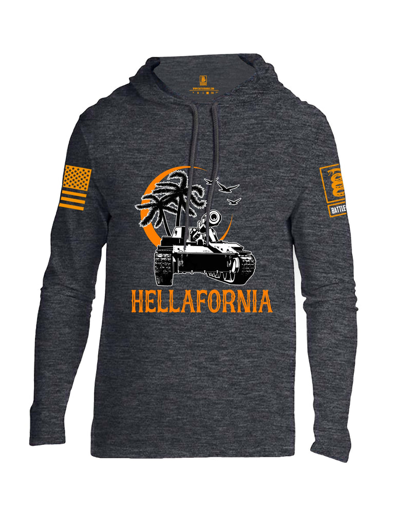 Battleraddle Hellafornia Orange Sleeves Men Cotton Thin Cotton Lightweight Hoodie