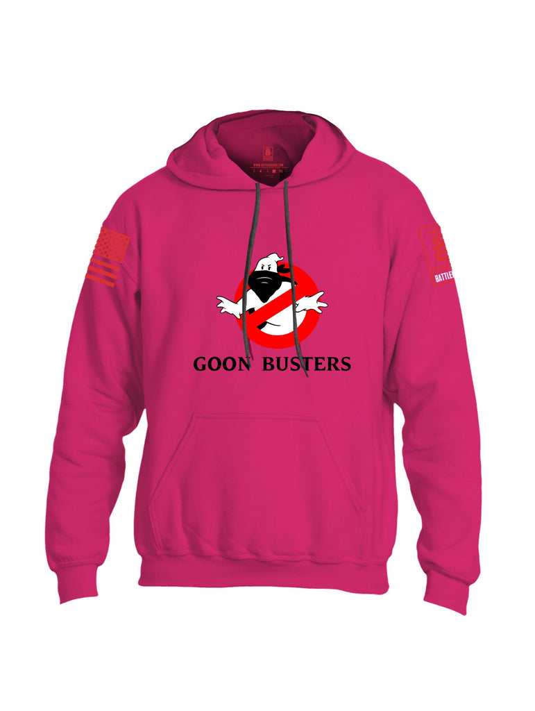 Battleraddle Goon Busters  Red Sleeves Uni Cotton Blended Hoodie With Pockets