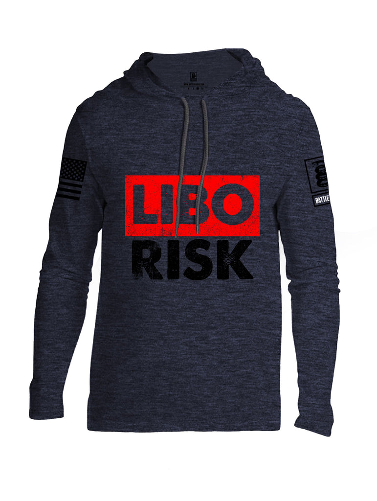 Battleraddle Libo Risk Black Sleeves Men Cotton Thin Cotton Lightweight Hoodie