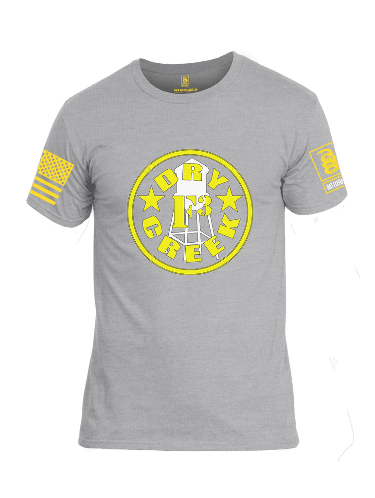 Battleraddle F3 Dry Creek Yellow Sleeves Men Cotton Crew Neck T-Shirt
