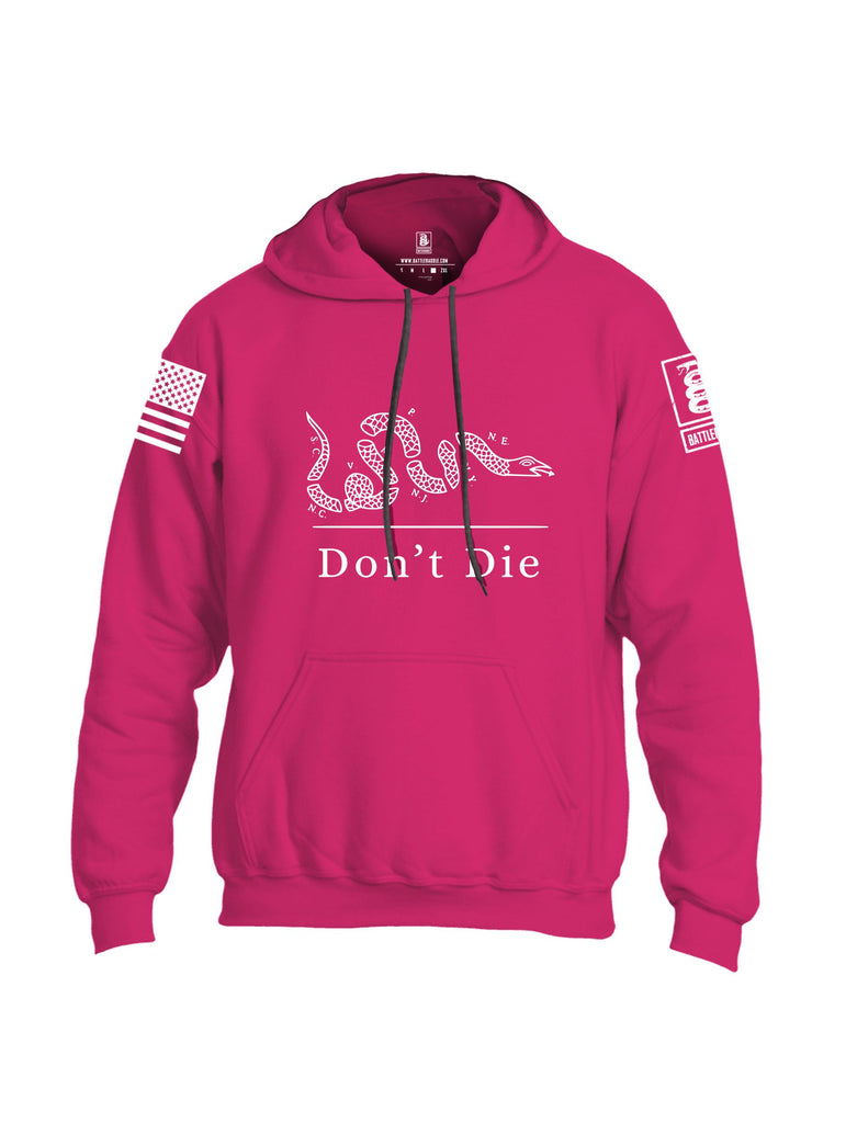 Battleraddle Dont Die White Sleeves Uni Cotton Blended Hoodie With Pockets