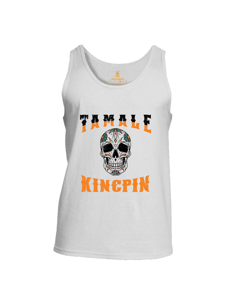 Battleraddle Tamale Kingpin Orange Sleeves Men Cotton Cotton Tank Top