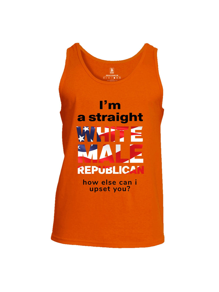 Battleraddle I'M A Straight White Male Republican White Sleeves Men Cotton Cotton Tank Top