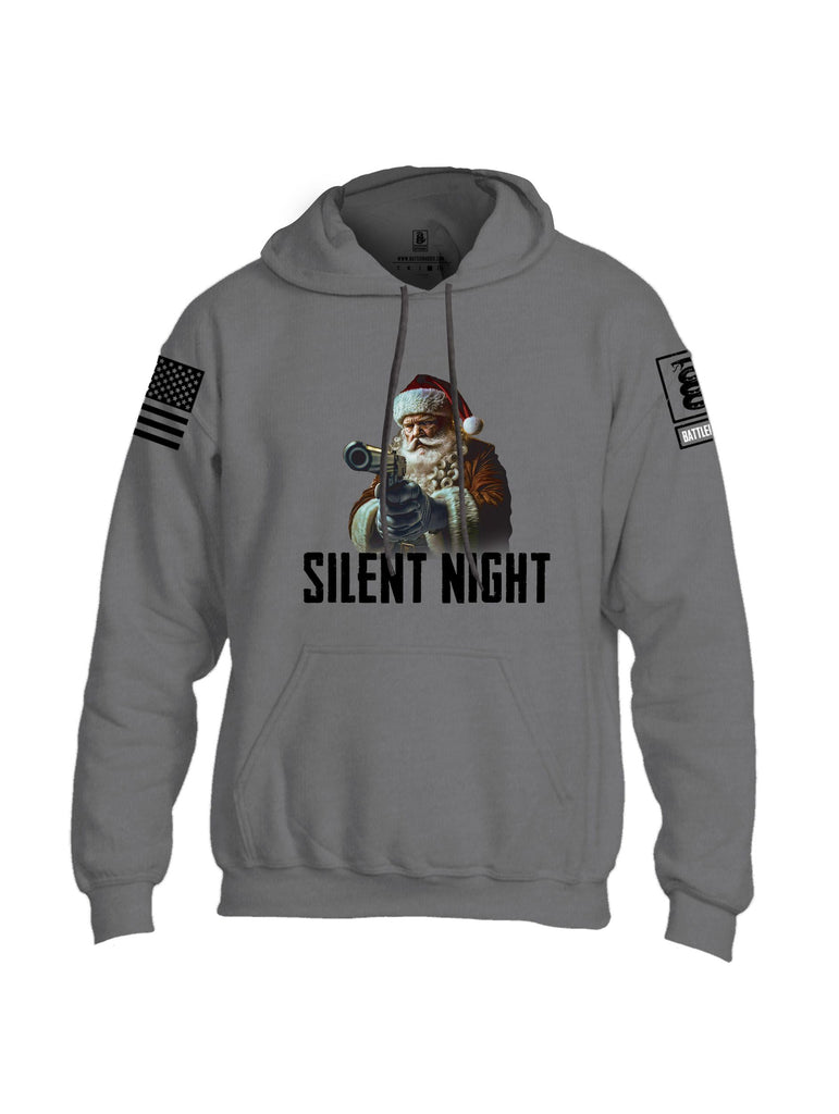 Battleraddle Silent Night Black Sleeves Uni Cotton Blended Hoodie With Pockets