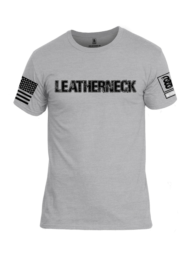 Battleraddle Leatherneck Black Sleeves Men Cotton Crew Neck T-Shirt