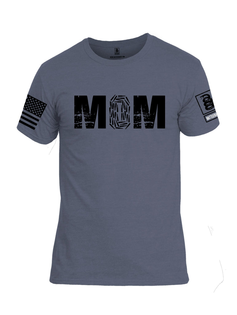 Battleraddle Mom Bullets Black Sleeves Men Cotton Crew Neck T-Shirt