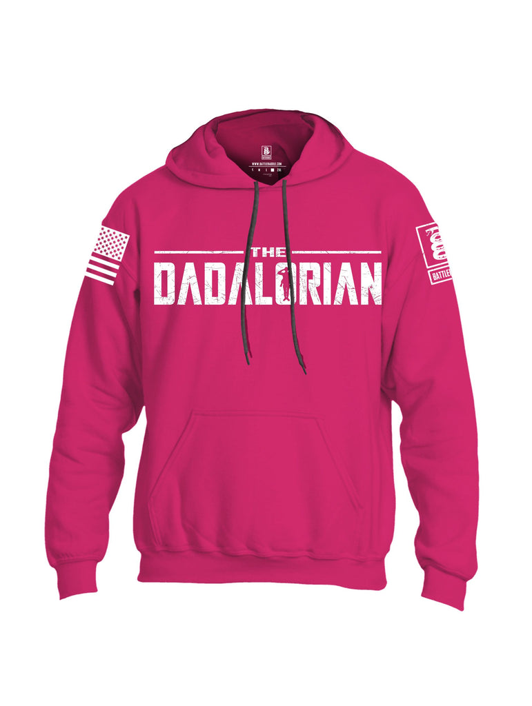 Battleraddle The Dadalorian  White Sleeves Uni Cotton Blended Hoodie With Pockets