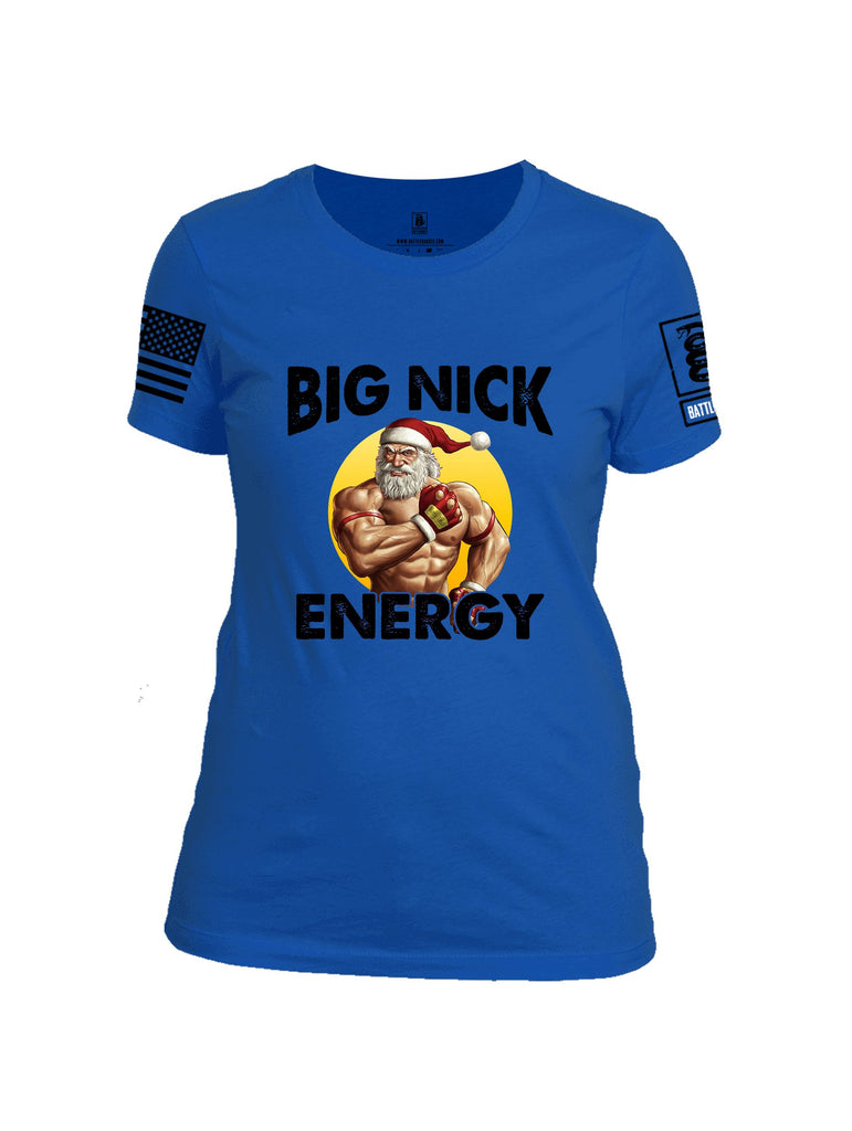 Battleraddle Big Nick Energy Black Sleeves Women Cotton Crew Neck T-Shirt