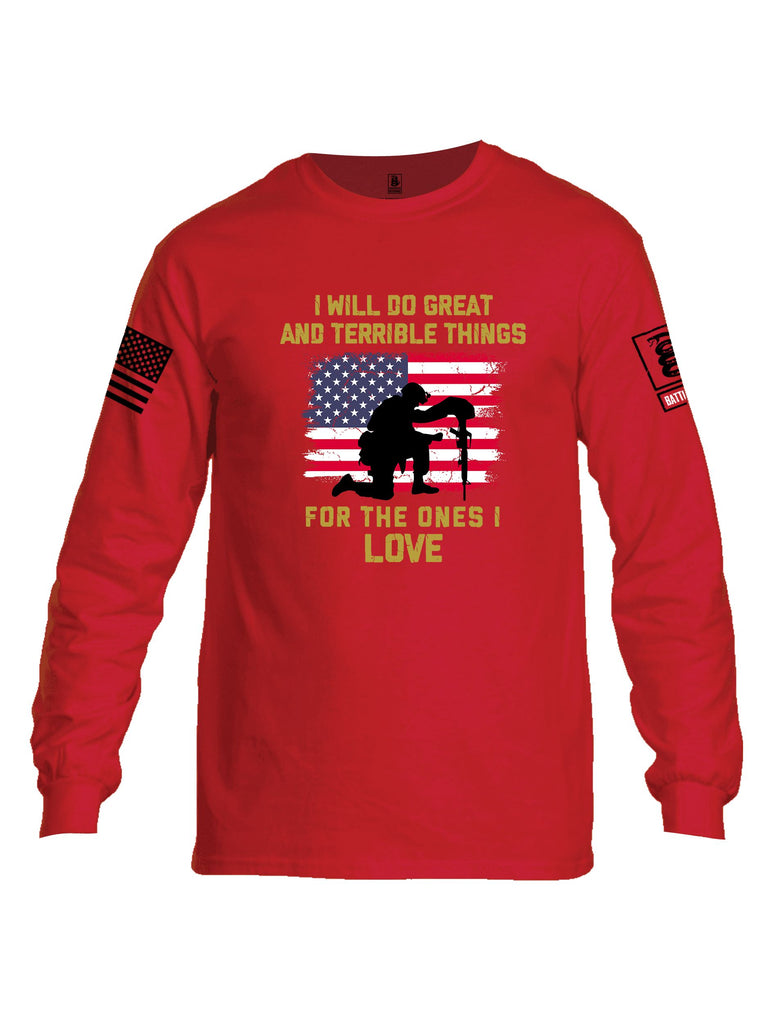 Battleraddle I Will Do Great  Black Sleeves Men Cotton Crew Neck Long Sleeve T Shirt