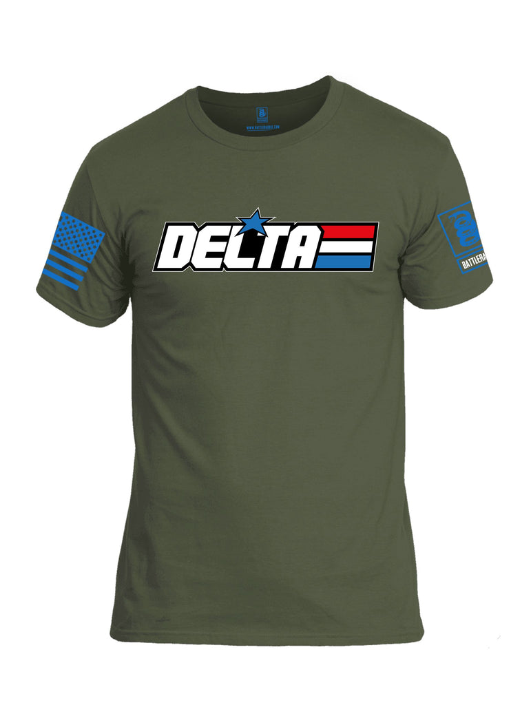 Battleraddle Delta Gi Joe Mid Blue Sleeves Men Cotton Crew Neck T-Shirt