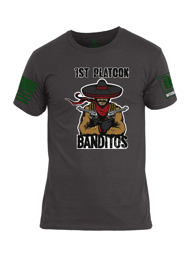 Battleraddle 1St Platoon Banditos Dark Green Sleeves Men Cotton Crew Neck T-Shirt