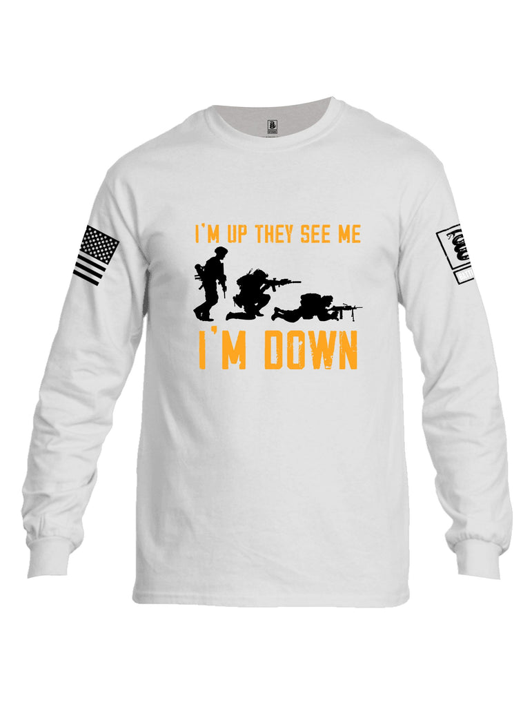 Battleraddle Im Up They See Me   Black Sleeves Men Cotton Crew Neck Long Sleeve T Shirt