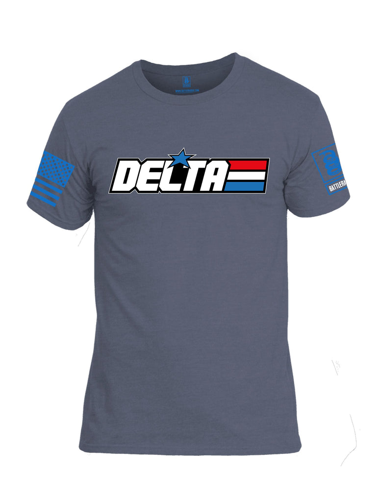 Battleraddle Delta Gi Joe Mid Blue Sleeves Men Cotton Crew Neck T-Shirt