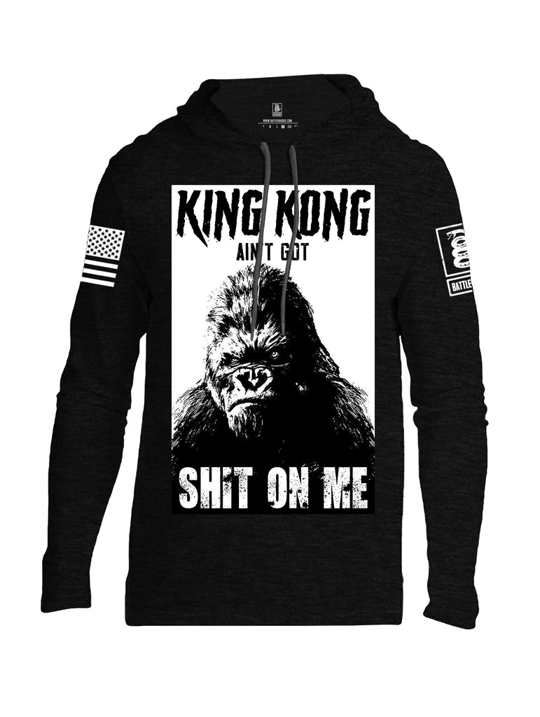 Battleraddle King Kong Ain'T Got Shit On Me White Sleeves Men Cotton Thin Cotton Lightweight Hoodie