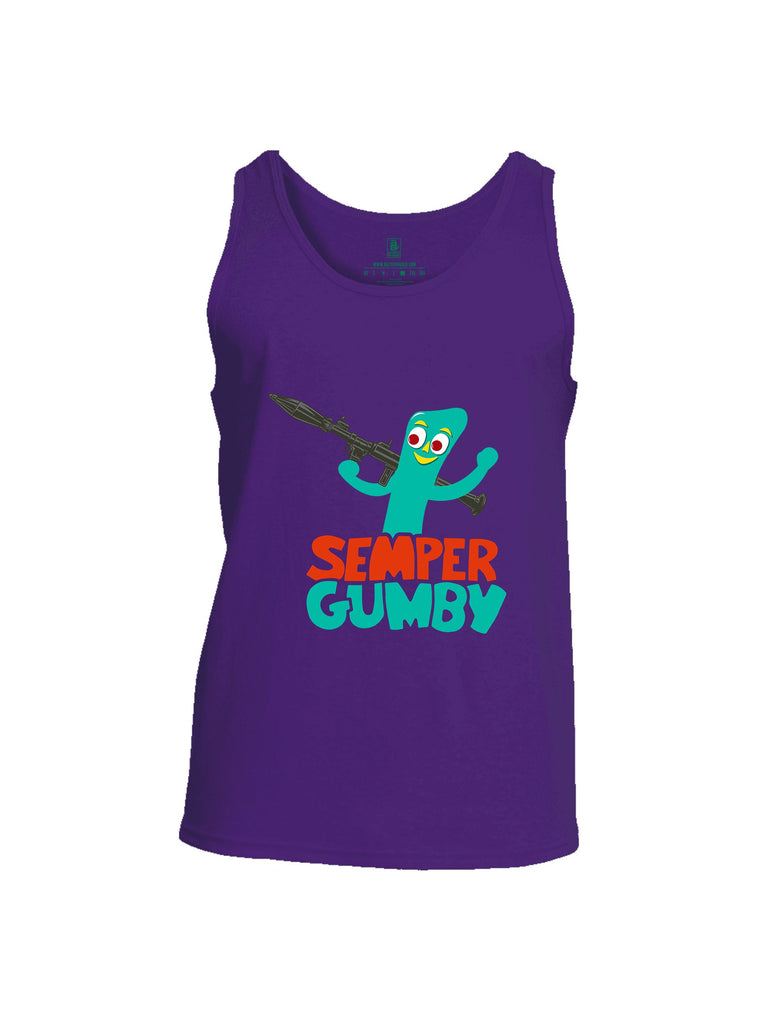 Battleraddle Semper Gumby Pearl Green Sleeves Men Cotton Cotton Tank Top