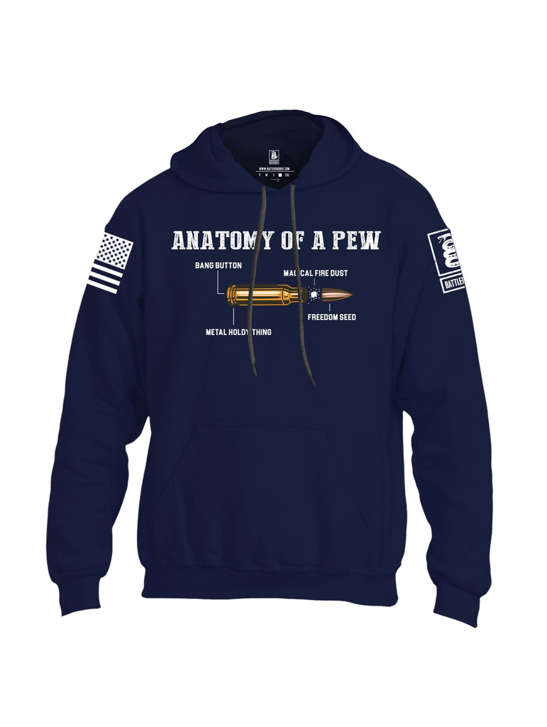 Battleraddle Anatomy Of A Pew White Sleeves Uni Cotton Blended Hoodie With Pockets